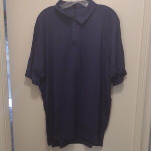 Lululemon Men's Navy Blue Polo Shirt (J440)